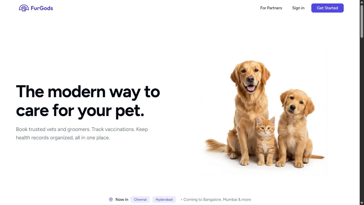 FurGods product interface