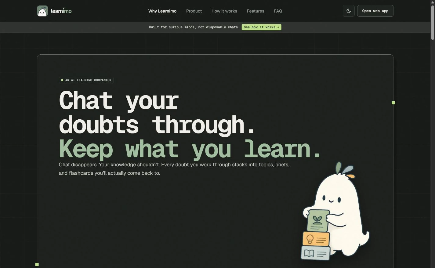Learnimo product interface