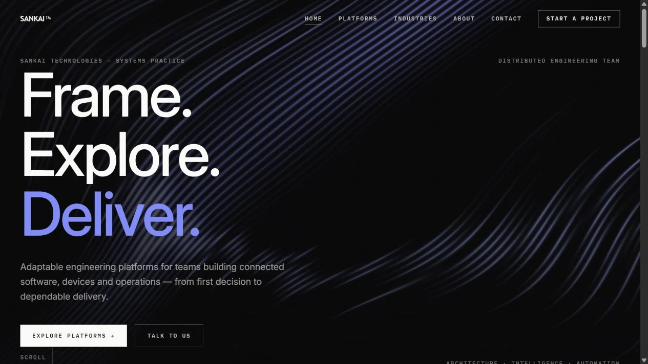 Sankai website demo