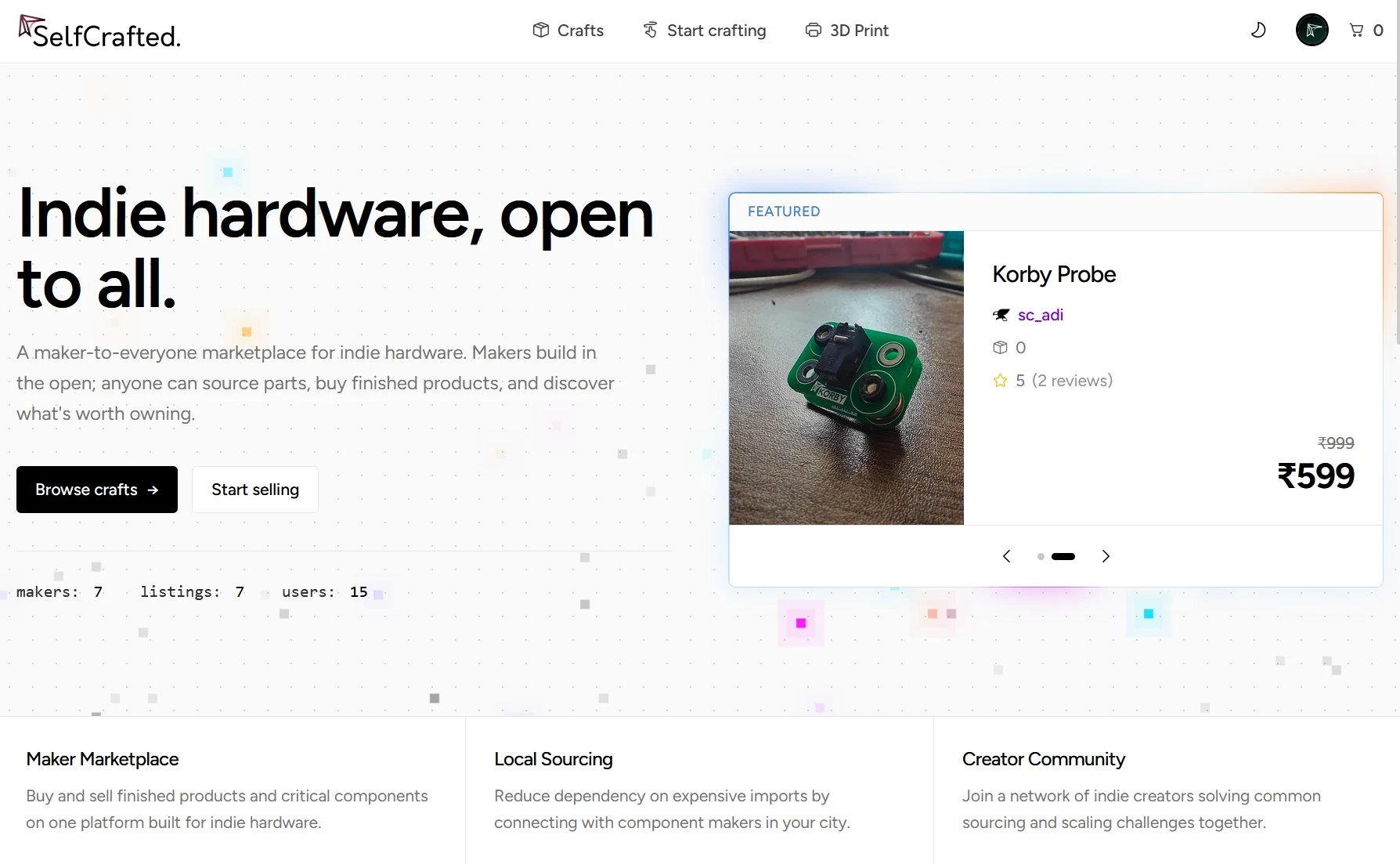 Selfcrafted product interface
